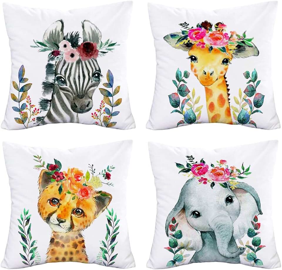 animal throw pillows