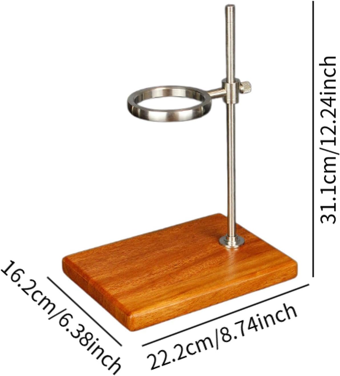 Pour Over Coffee Station Dripper Stand,Height Adjustable,Portable,Filter Stand Rack,Decorative with Wooden Base for Cafe,Bar