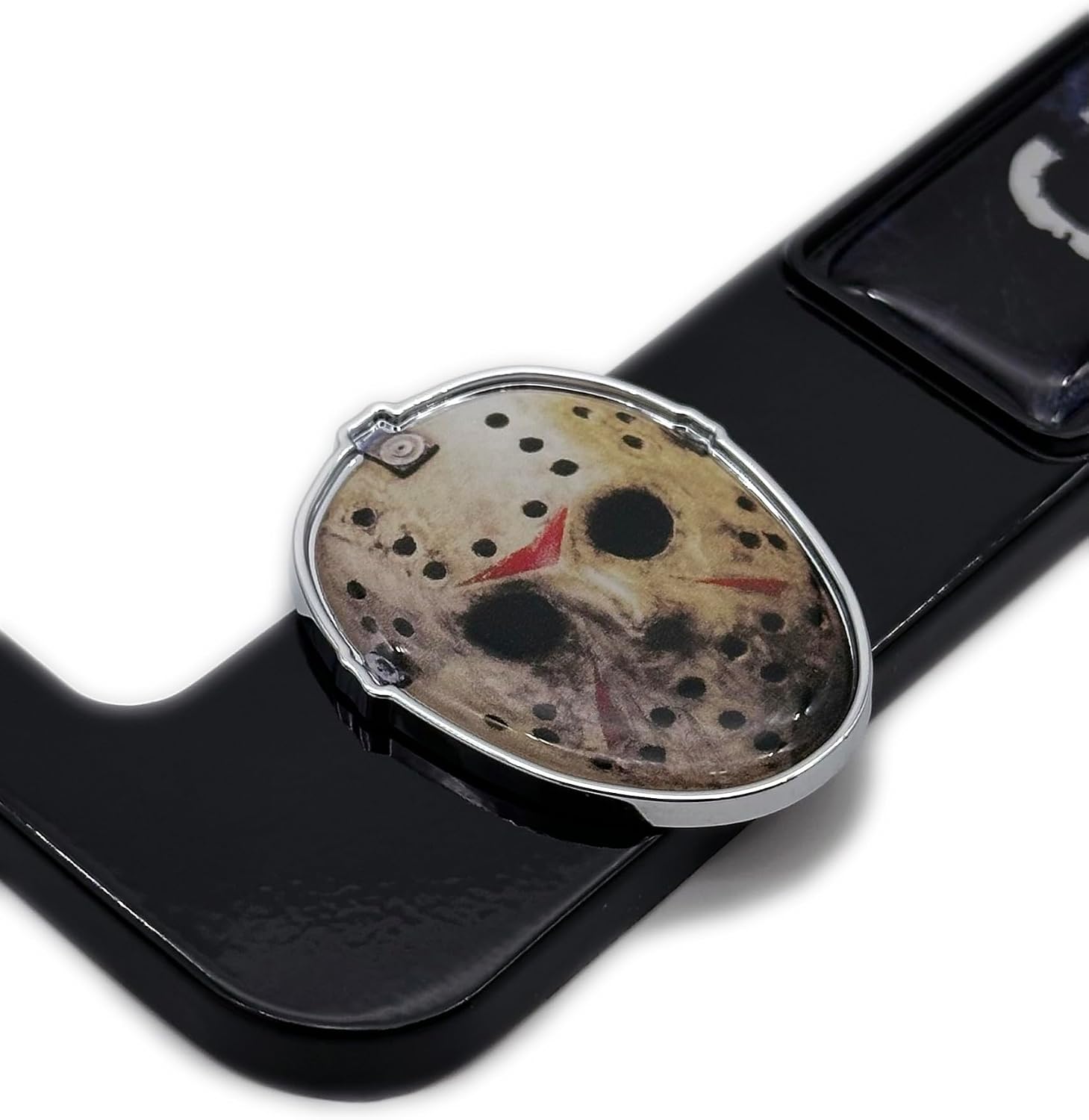 Elektroplate Officially Licensed - Friday the 13th Jason Black Metal Standard Horror Premium 3D License Plate Frame Tag Holder for Cars/SUVs/Trucks Weather-Proof Automotive Accessory