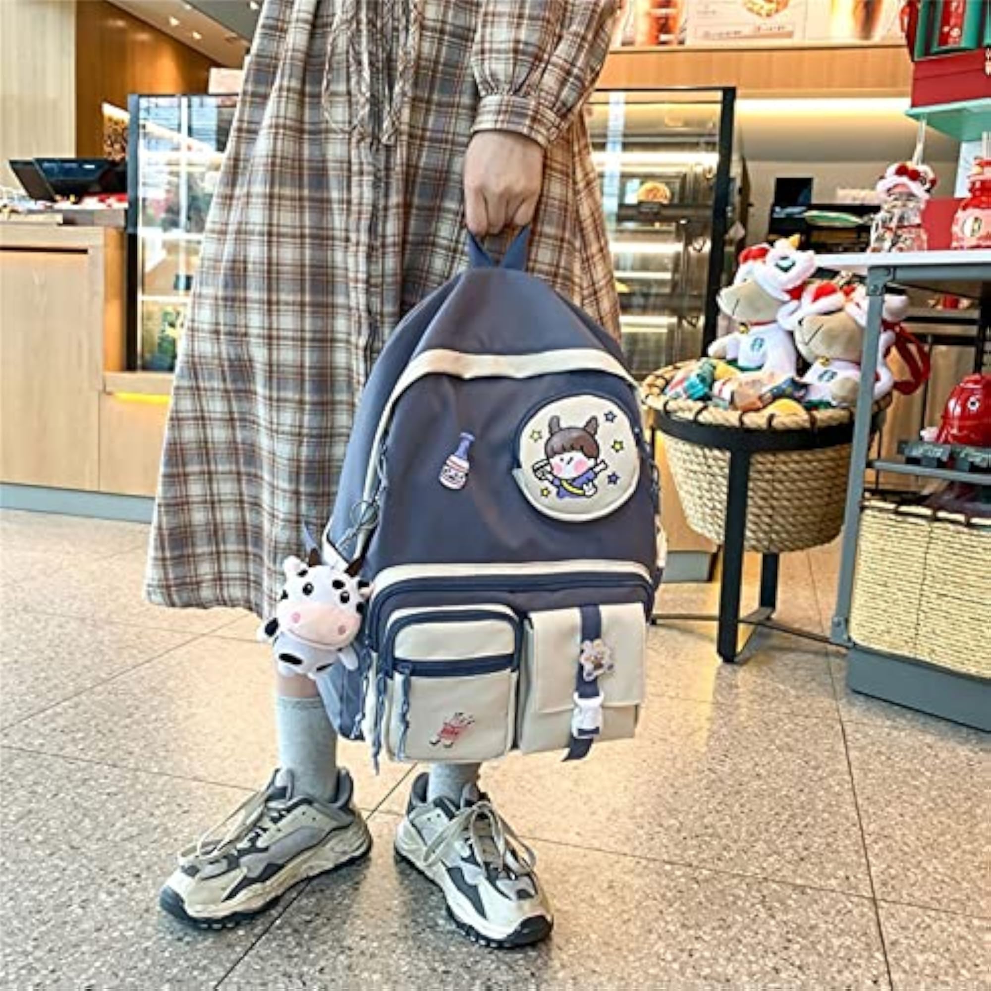 Ladies Waterproof Multi-pocket School Backpack, Lightweight