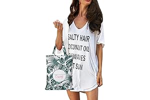 Cottony V Neck Island Vibes Swimsuit