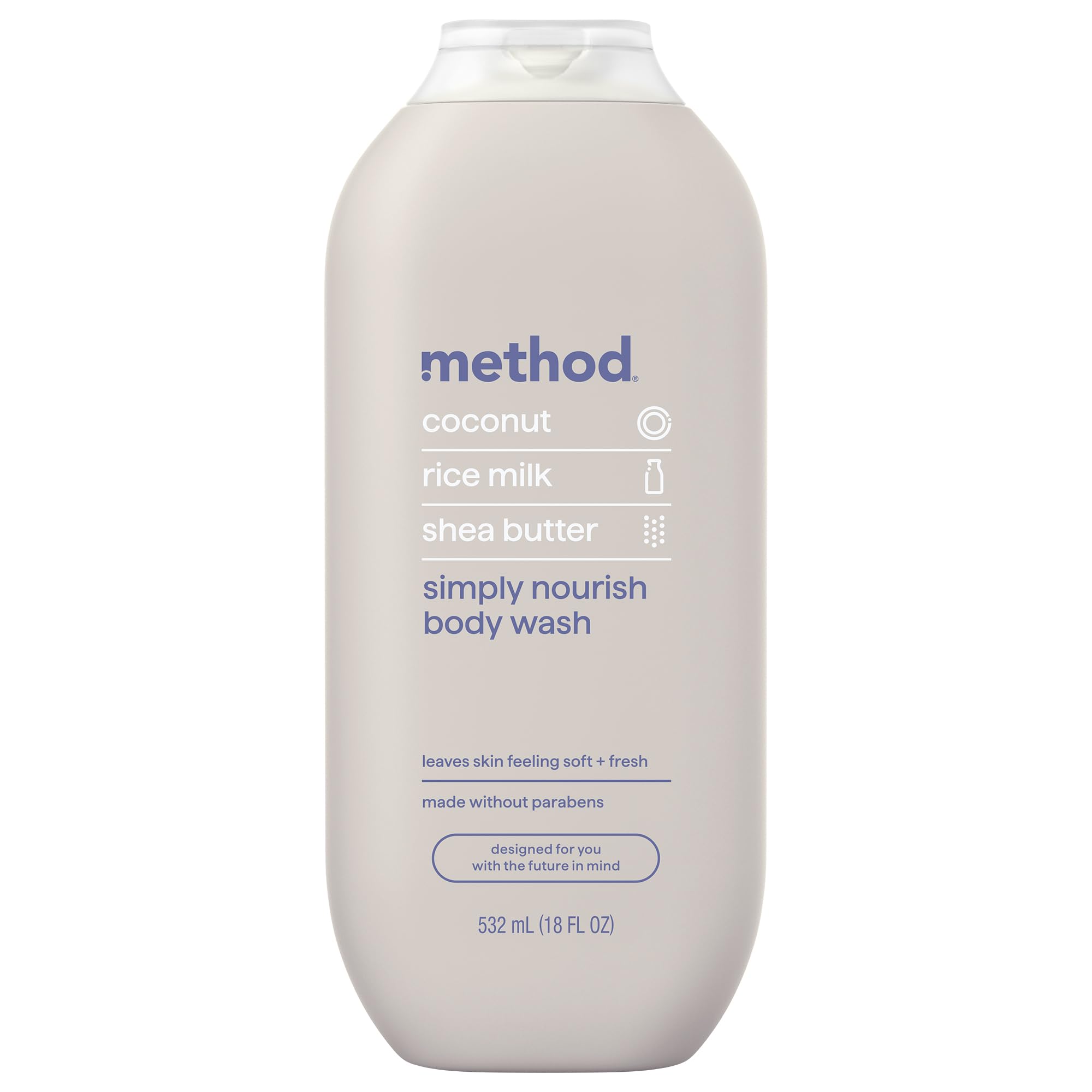 Yöntem Vücut Yıkama, Basitçe Besler, Hindistan Cevizi, 18 Fl Oz