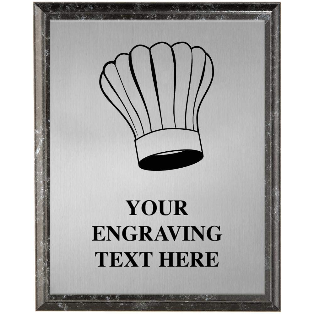 Cooking Plaques, Personalized Chef Hat Cooking Competition Trophy Plaque Award, Great Custom Engraved Cook Off Awards Prime
