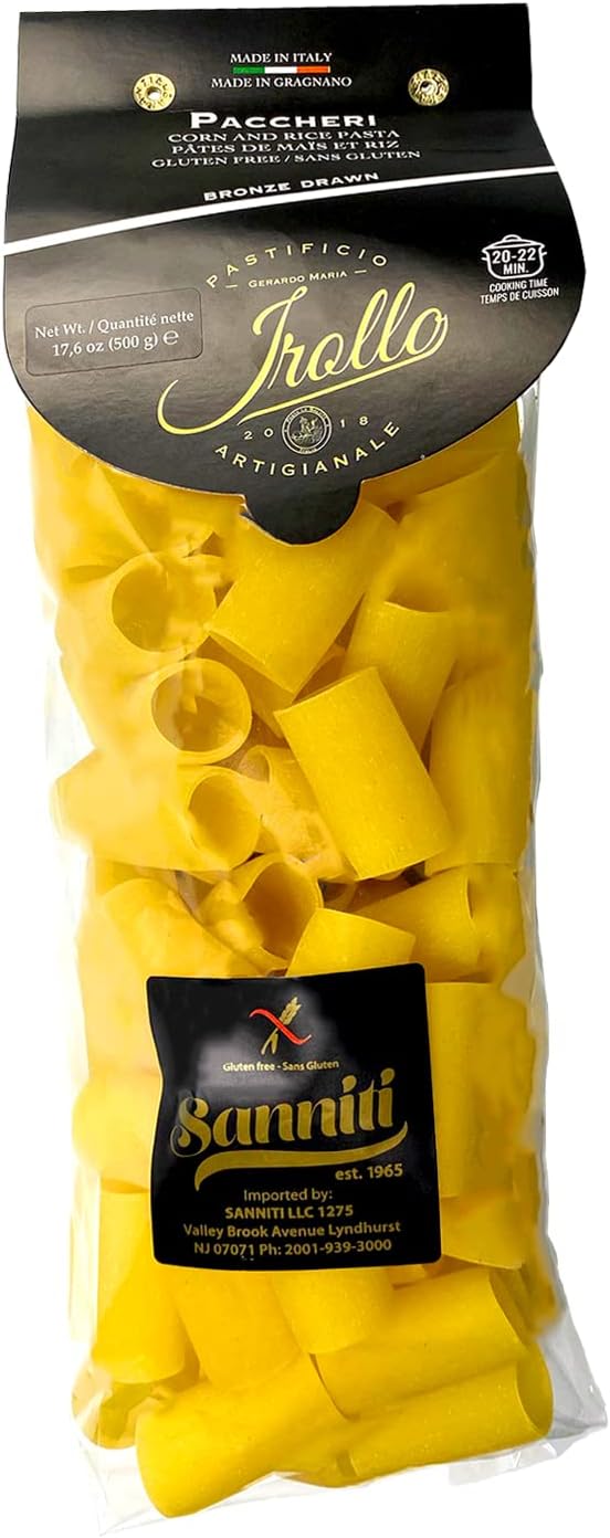 Artisanal Gluten Free Pasta di Gragnano Imported From Italy, 17.6 oz (Paccheri)