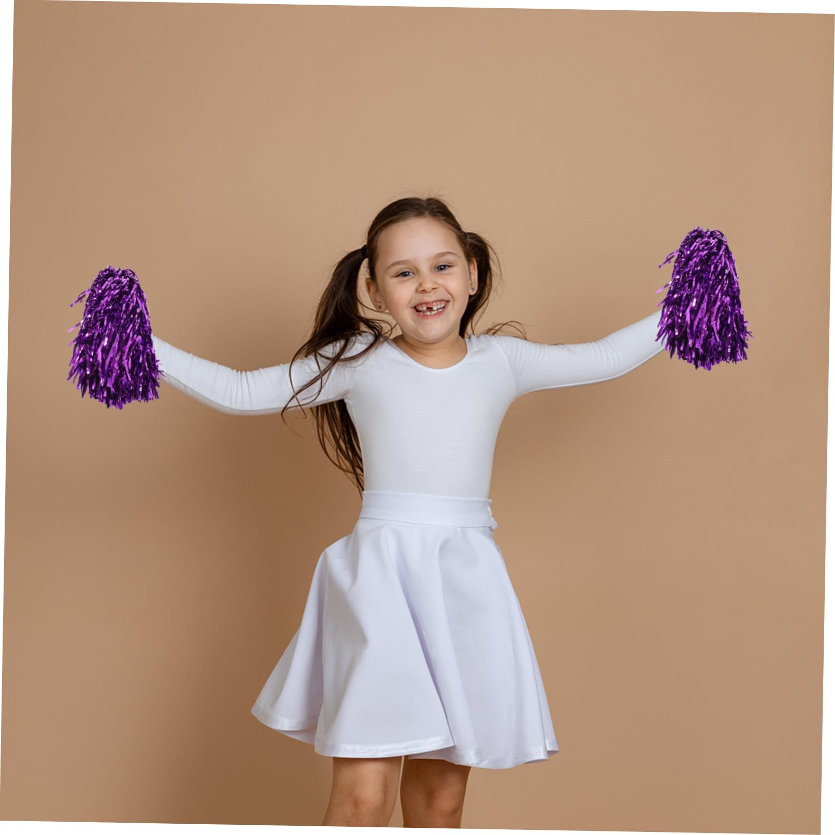 Pompons de Cheerleading 16 Pièces en Pvc pour Sports et Chorégraphie