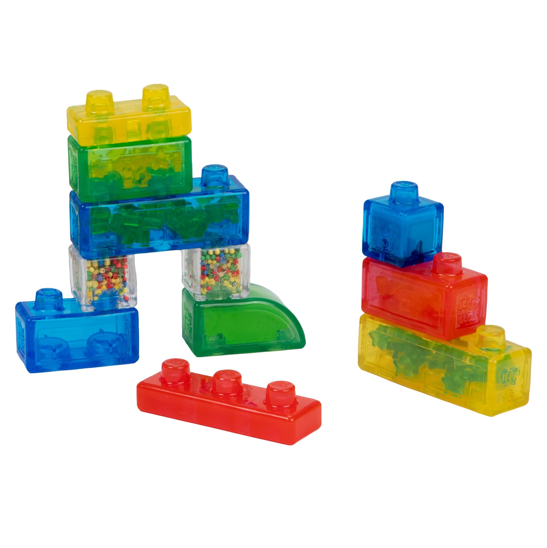 Le kit JELLY BLOX Newbie offre une expérience de construction tactile et sensorielle pour les tout-petits.