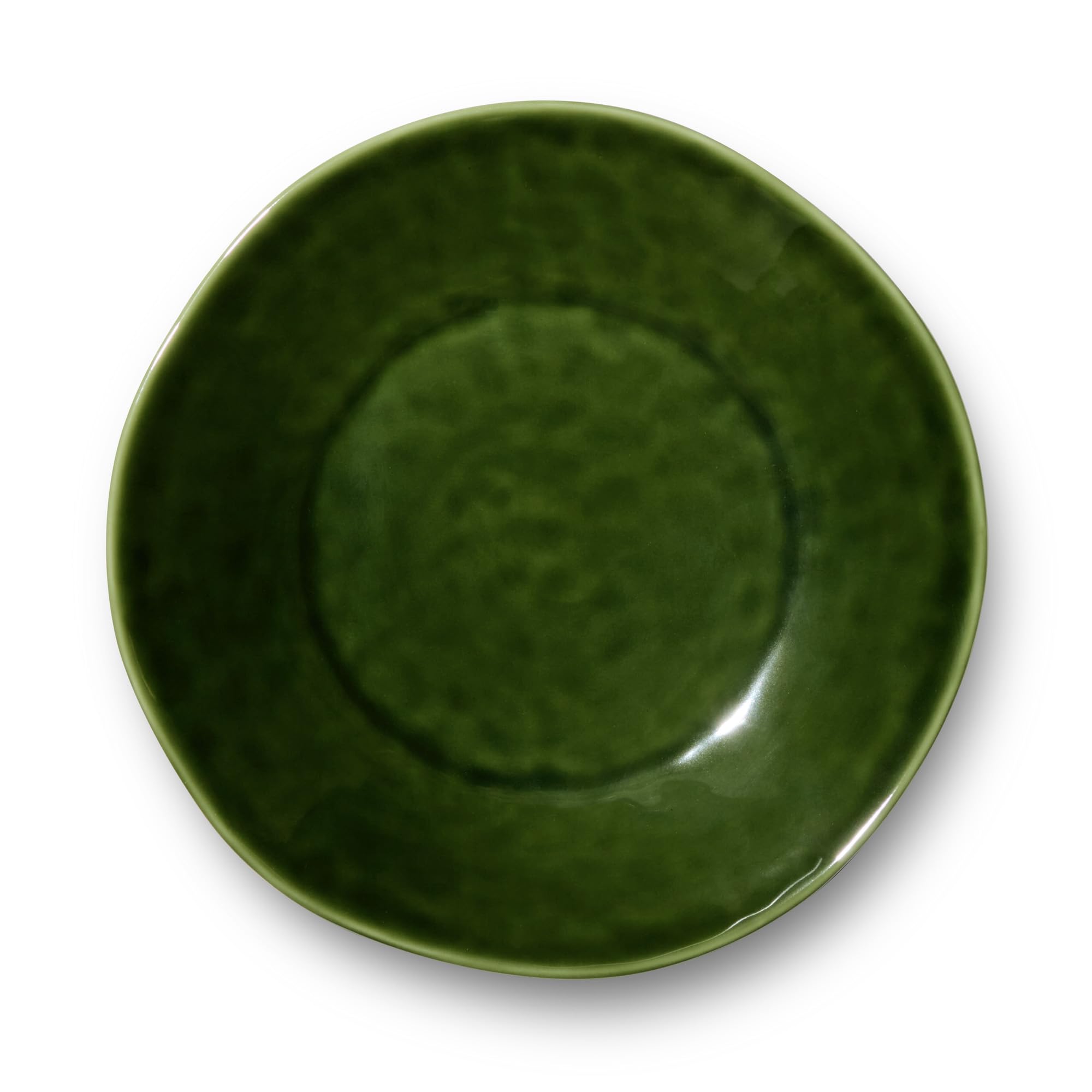 Verde 11-Inch Stoneware Dinner Plate Set of 4 - Rich Green Hue, Ideal for Main Courses and Complements Olivia Collection, Durable and Elegant,
