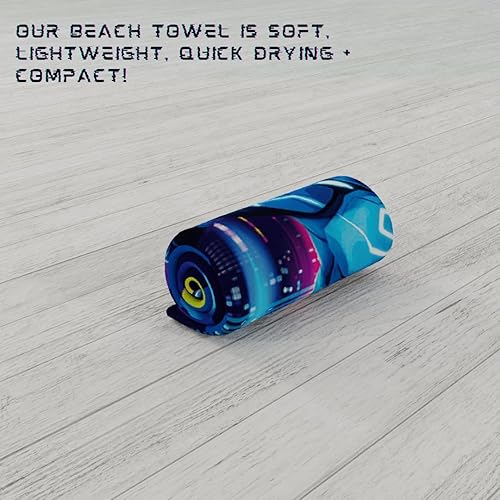 Miniatura 4 de Franco Blue Beetle - Toalla de baño, piscina, playa de algodón súper suave, 58 x 28 pulgadas, (producto oficial)