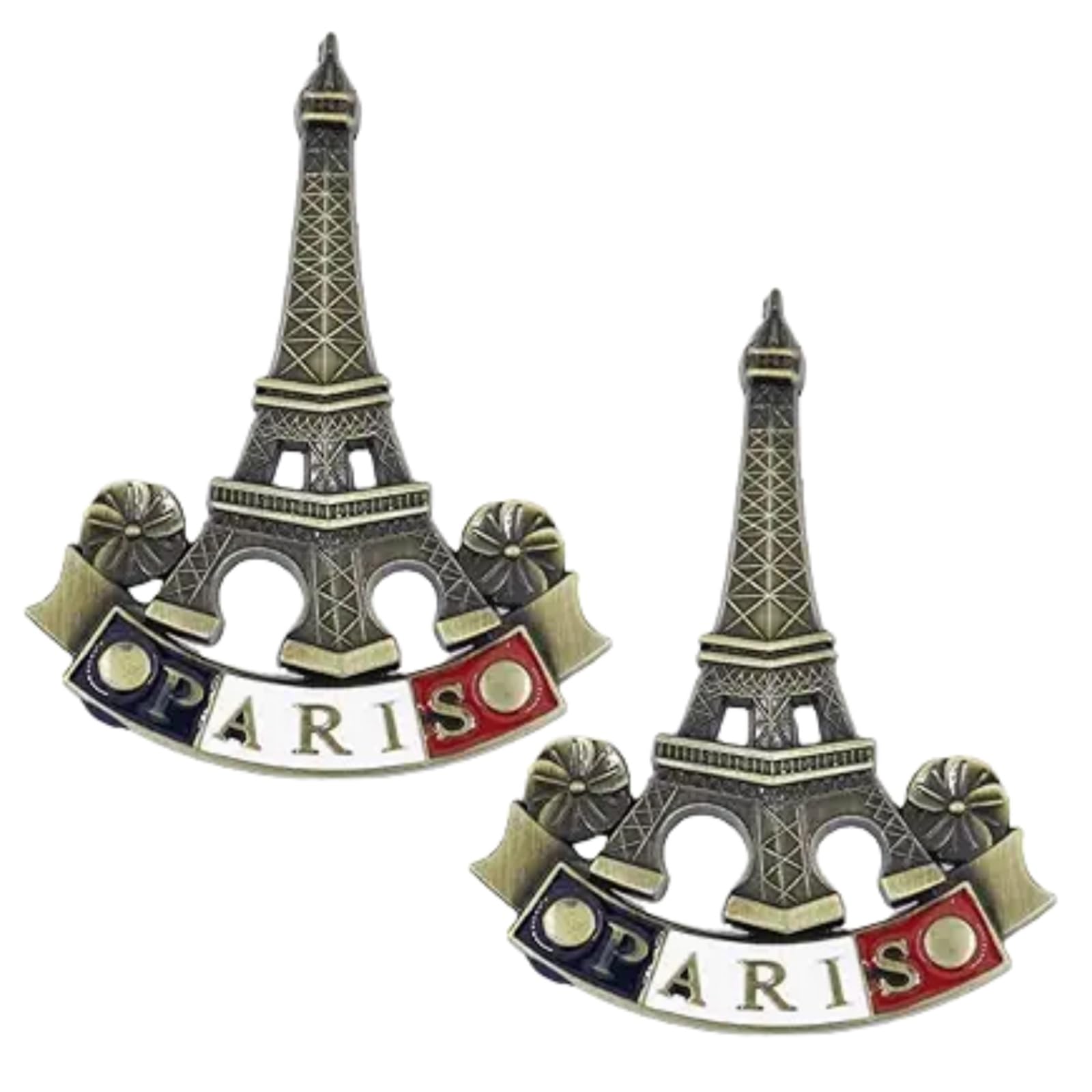 Txuolin Silver 2Pcs 3D Metal Fridge Magnet Eiffel Tower Paris France Souvenir Gift Decor Refrigerator Magnets, Kitchen Accessories,Kitchen Refrigerator Decor