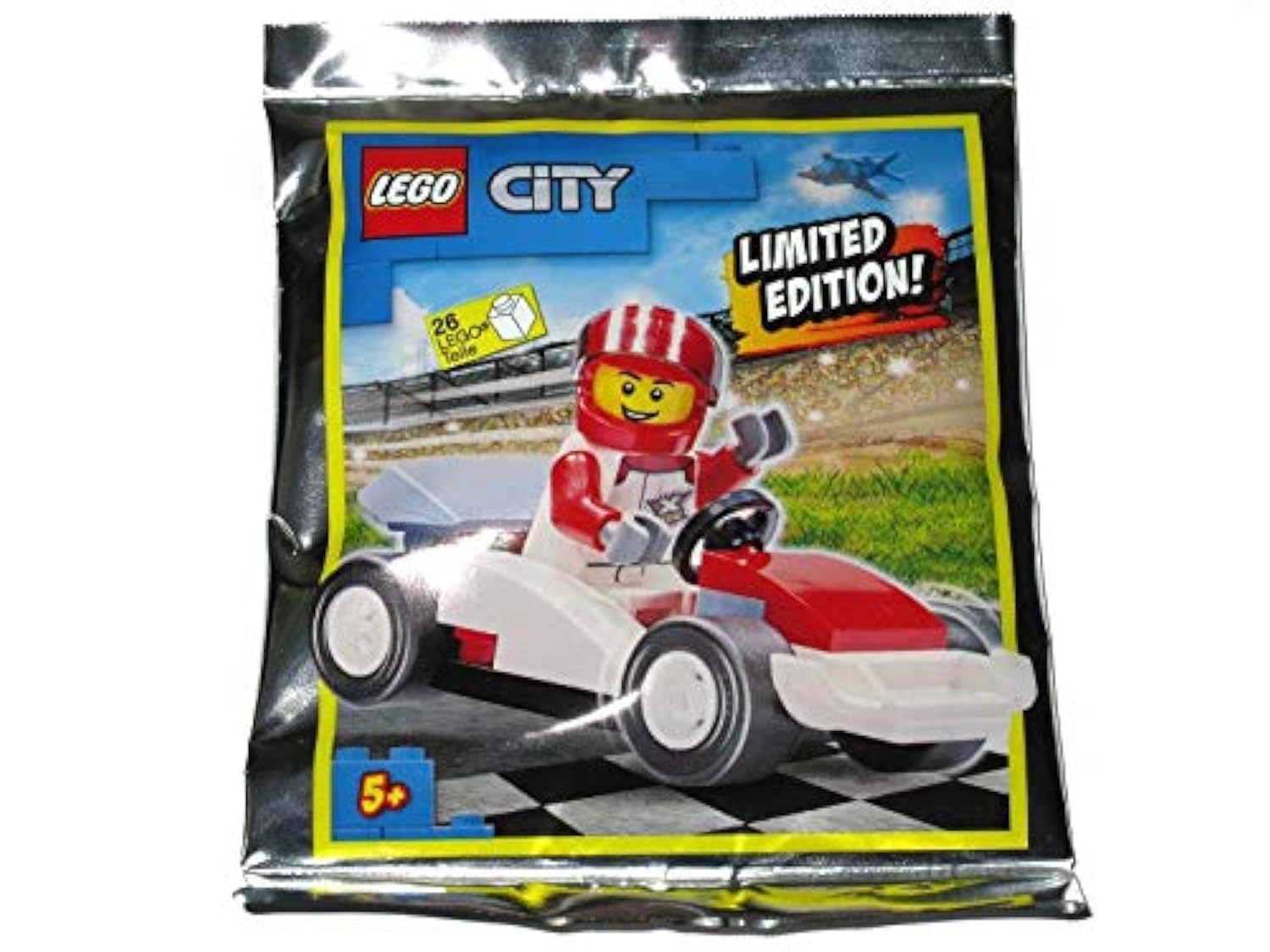 Blue Ocean LEGO City Driver and Race Car Foil Pack Set 952005 (Bagged) - 21 Pcs + Minifigure - Ages 6-12