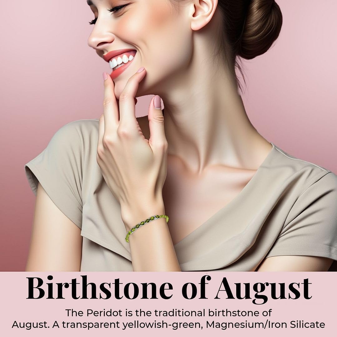 Beaded Birthstone Bracelets for Women in 925 Sterling Silver - Beads Charm Bracelets Adjustable Stretchable Jewelry - Anniversary Promise Gemstones Jewelry - Valentines Day Gifts for Women - Image 5