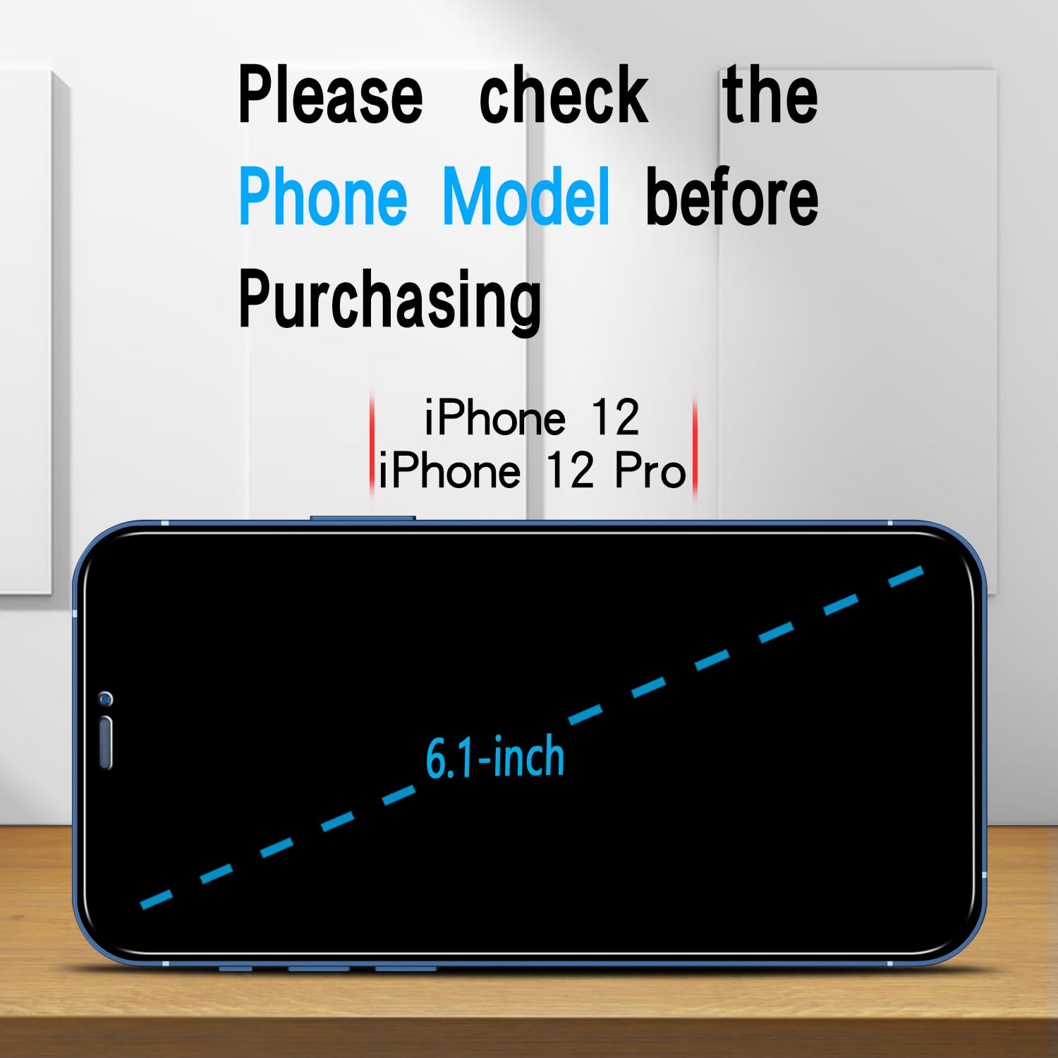 Slanku 3 Pack for iPhone 12, 12 Pro Privacy Screen Protector, 6.1-Inch, Full Coverage, 9H Tempered Glass Film, Anti Spy - Image 4