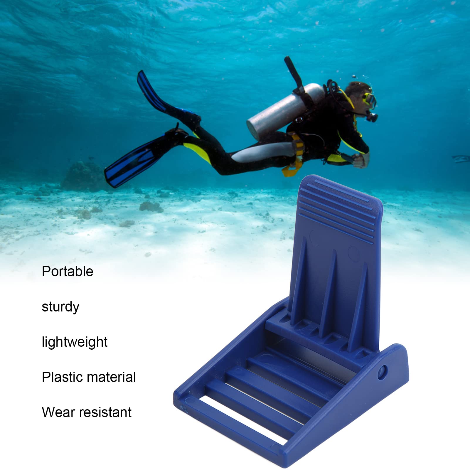 Yuecoom Dive Weight Belt Buckle, Plastic Dive Weights with 3 Slots for Underwater Diving Snorkeling Spearfishing Freediving (Blue)