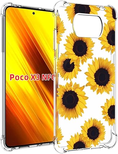 Miniatura 10 de Yerebel Funda para Poco X3 NFCPoco X3 ProPoco X3 Linda Caso, Transparente Flexible Bumper TPU Funda de Silicona Suave de Goma para Xiaomi Poco X3