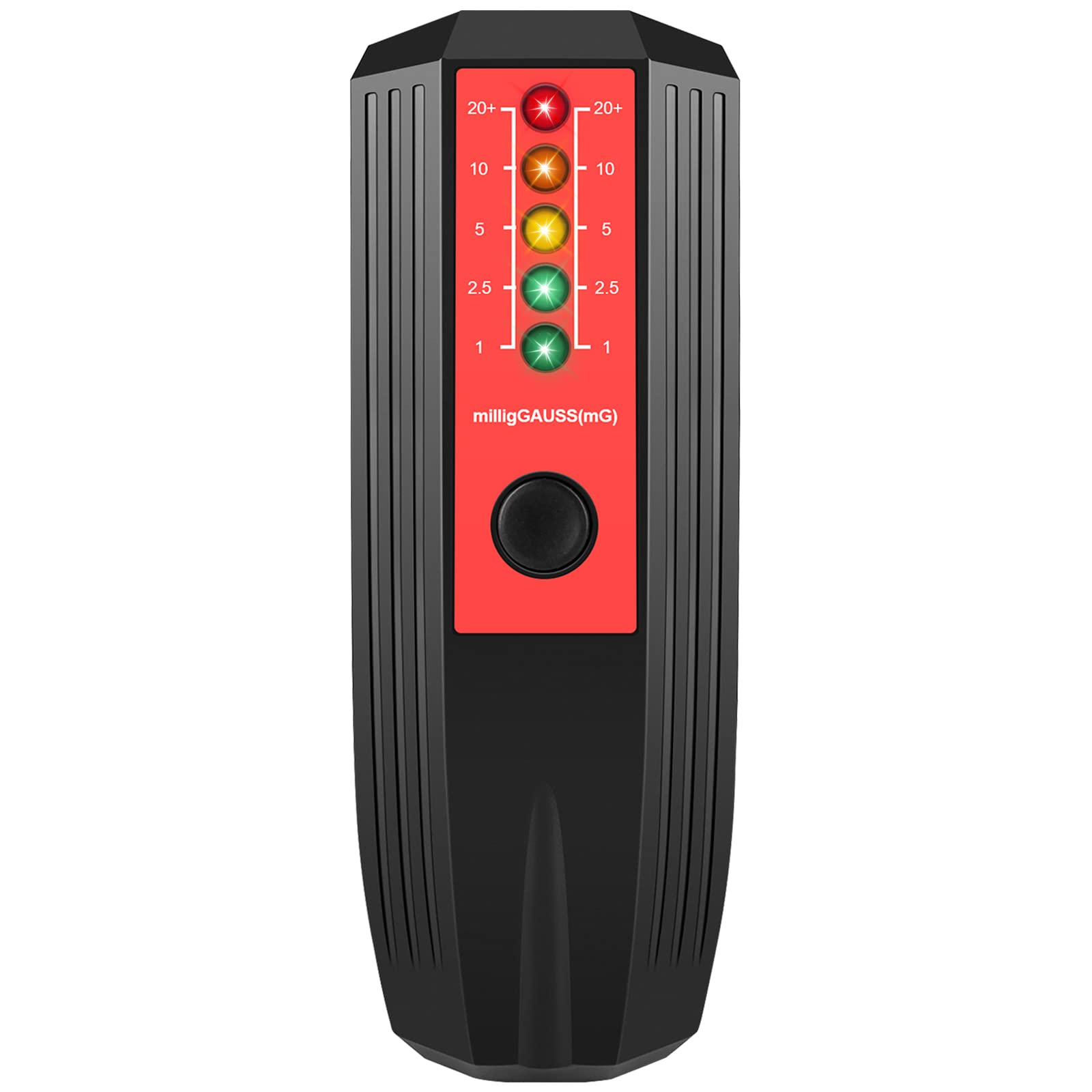 EMF Meter High Accuracy Electromagnetic Field Radiation Detector Battery Powered EMF Detector Paranormal Equipment Tester for Home Inspections Construction Ghost Hunting (Black Interior Red)