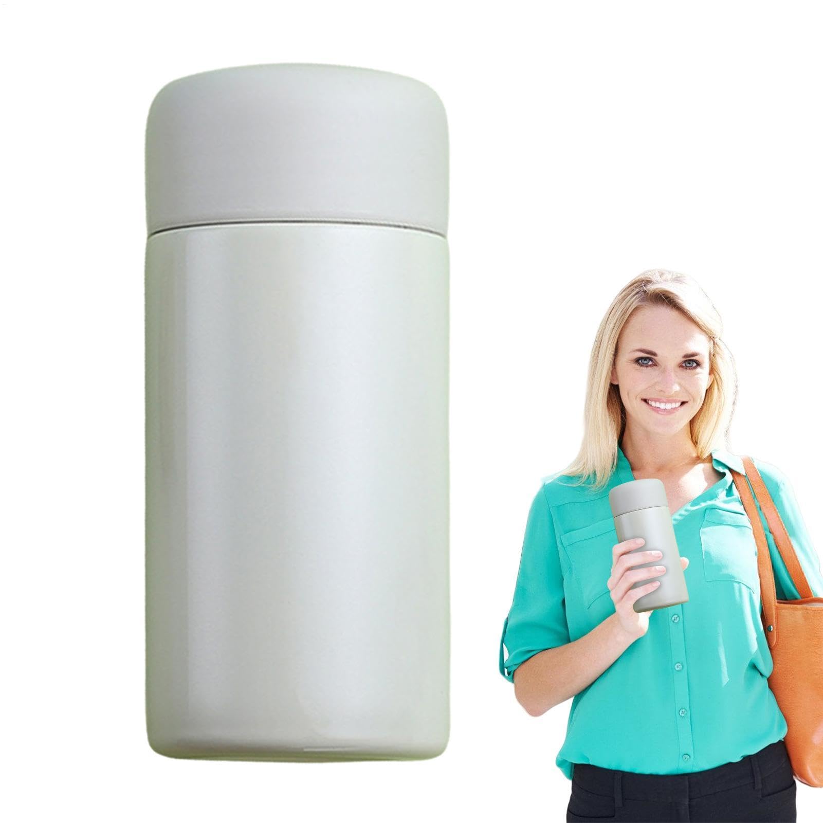 Botella de agua acero inoxidable reutilizable térmica con filtro para mujeres