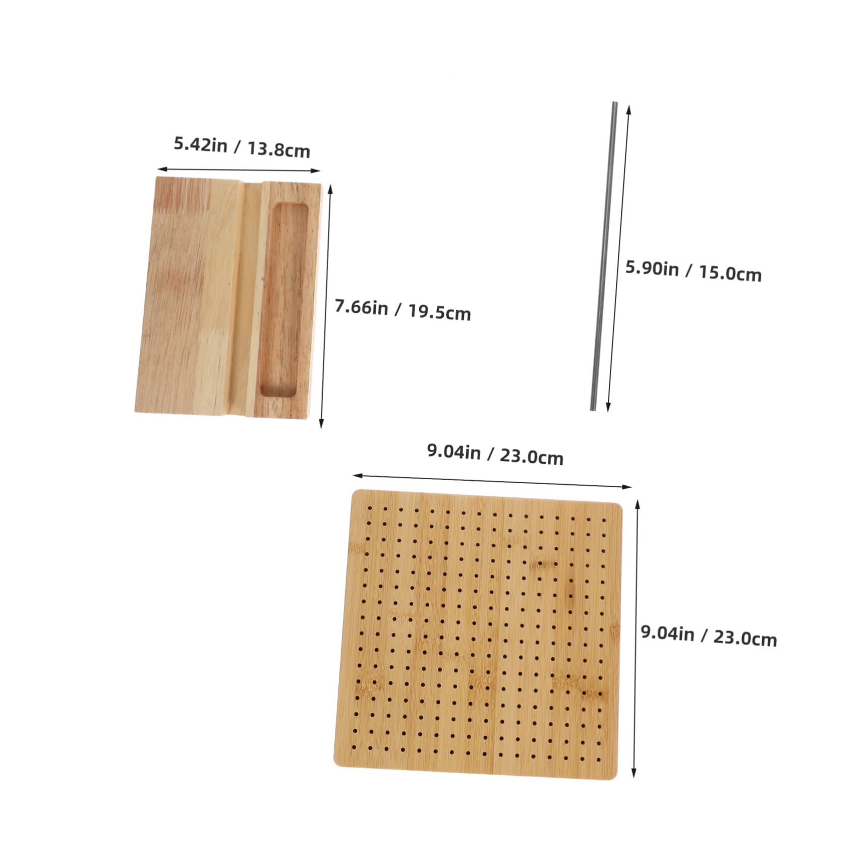 DIYEAH Wooden Crochet Blocking Board with 20 Steel Pins Square Knitting Organizer Knitting Accessories