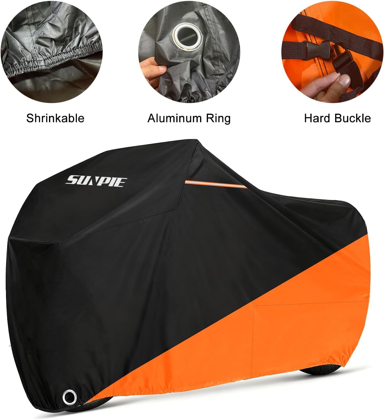 SUNPIE Motorcycle Cover for Kawasaki Ninja 400 500 650 1100SX Z500 Z600 Z650 Z900 Z1100, All Weather Protection Waterproof Outdoor Covers Motorbike Windproof Design UV Resistant Scratch Proof