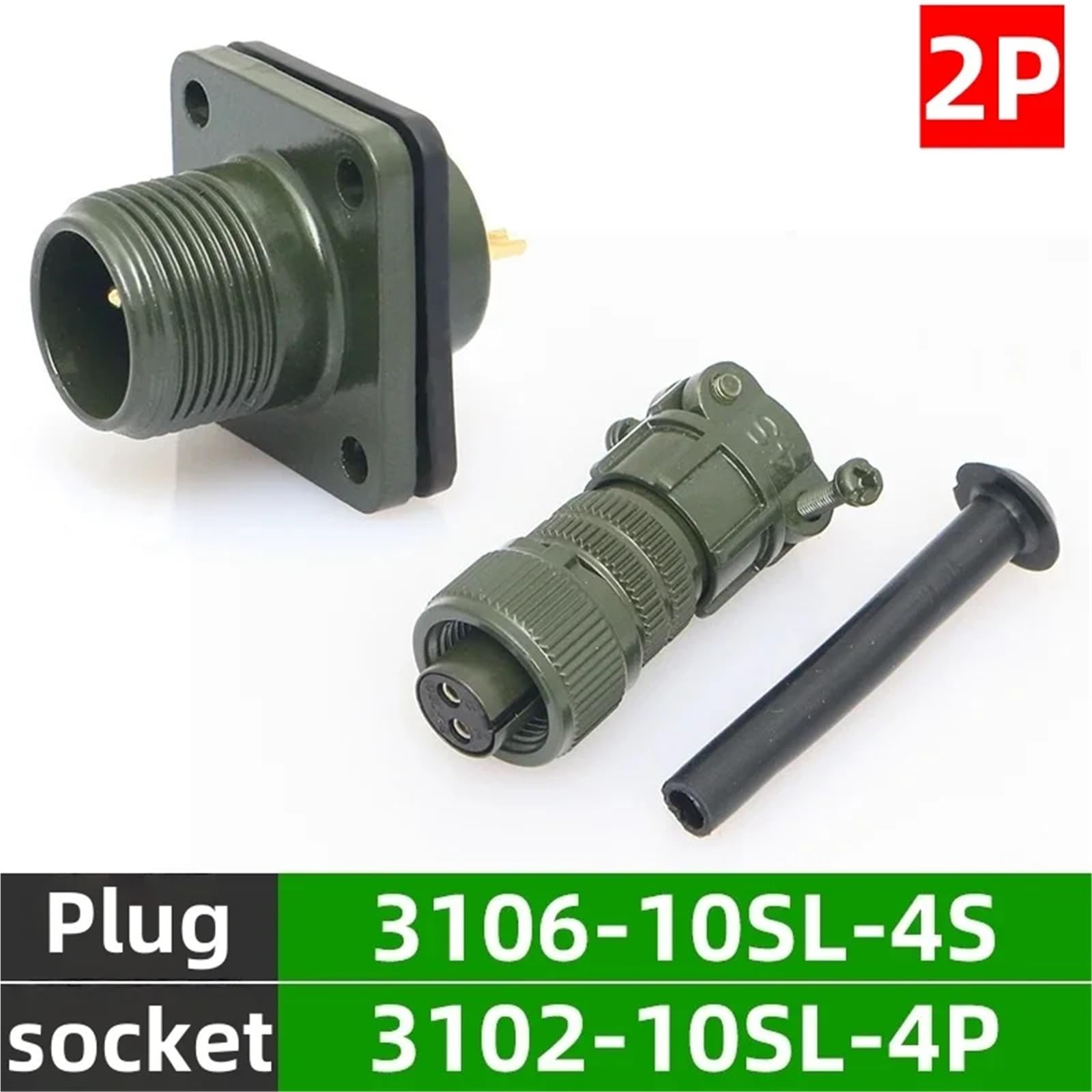 10SL Militär Mil5015 Industrieller Rundstecker ML3108A 3106A 10sl-4 10sl-3 2P 3P 1Stk(3106A 10SL-3P)