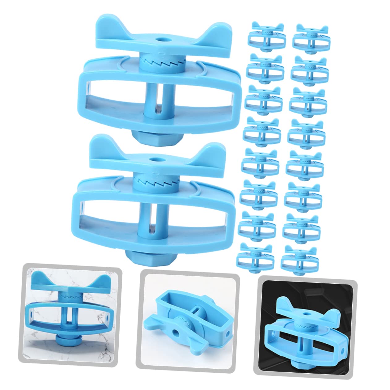BESPORTBLE 24 Isolatori per Tenditore, Plastico Blu, Resistenti All’usura, Facili da Installare, Accessori per Filo di Recinzione
