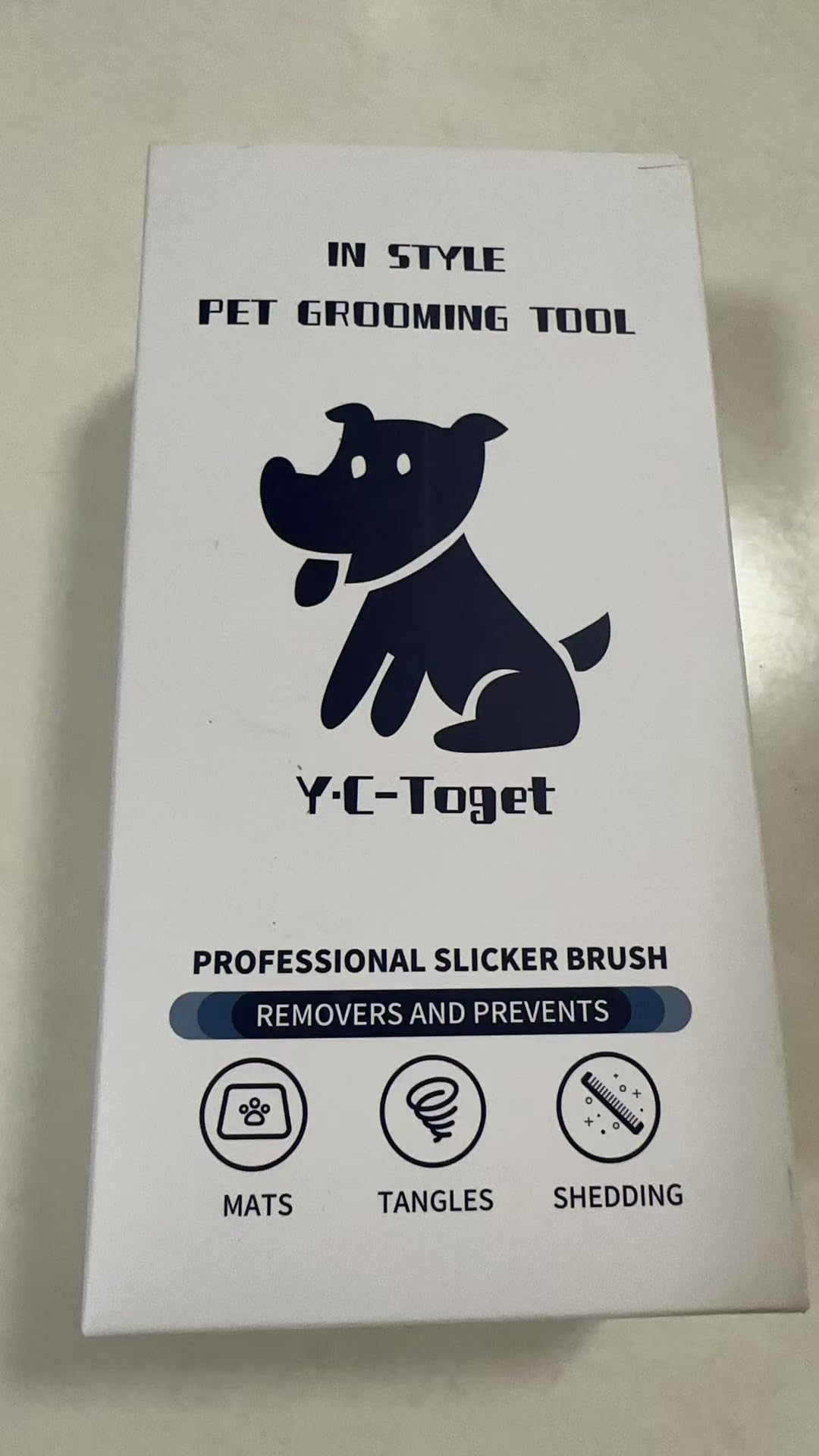 Slicker Brosse à Démêler pour Chien à Poils Longs et Mi-Longs, Kit de Toilette Slicker Brush Douce pour Goldendoodles et Caniches