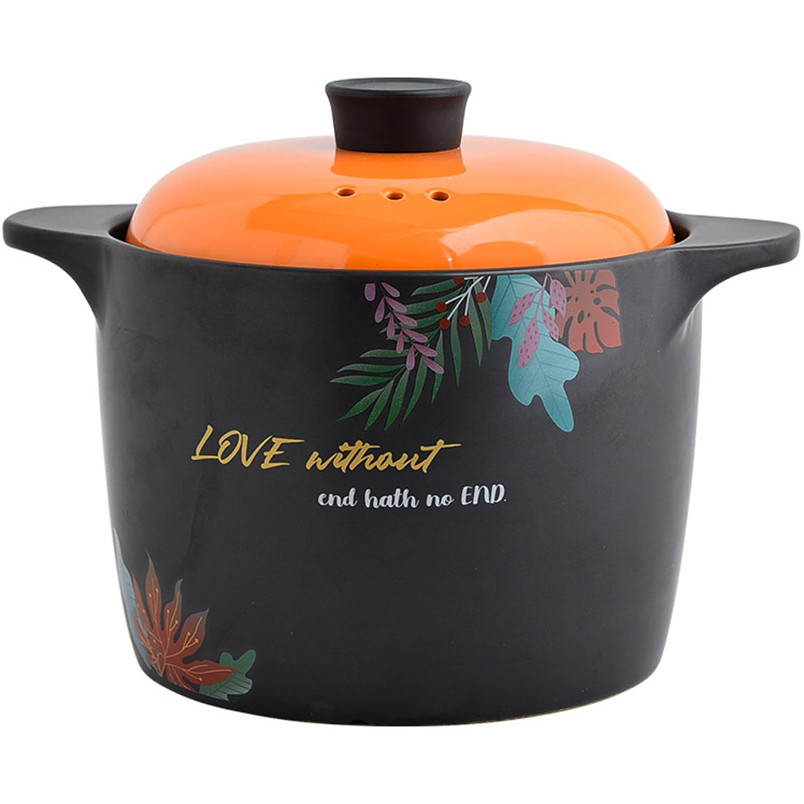 VHJdtE Ceramic stew pots, Small Copper Saucepans Earthenware Large Stockpot Nonstick Clay(4.5L/4.1Quarts)