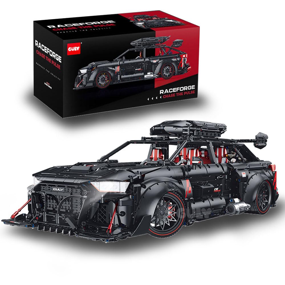CaDABrick Technik Auto für RS6 Avant Rennwagen, G-10645 Superauto, 4180+ KIemmbausteine Technik Rennwagen Modell, im Maßstab 1: 8 Bausatz, für Erwachsene, Mit Originalverpackung
