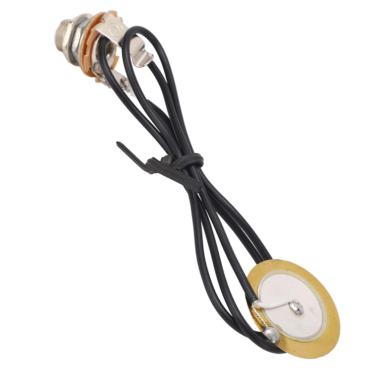 Guitar Pickup Piezo Transducer, Metal Guitar Transducer Acoustic Guitar Piezo Jack Pickup Pre Wired Amplifier for Violin Mandolin Banjo