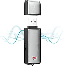 Grabadora de voz de 16G, grabadora de audio digital con capacidad de grabación de 550 horas, reducción de ruido, dispositivo de grabación USB, grabadora de voz recargable para conferencias,