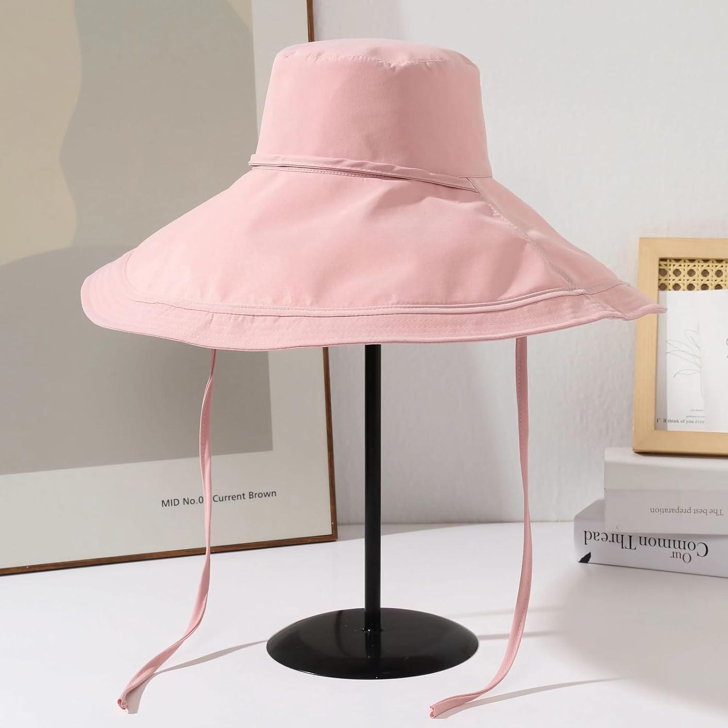 Wide Brim Women Summer Sun Floppy Hat Beach Bucket Fishing Hats Reversible Packable UV Protection, Metal Wired Edge - Image 4