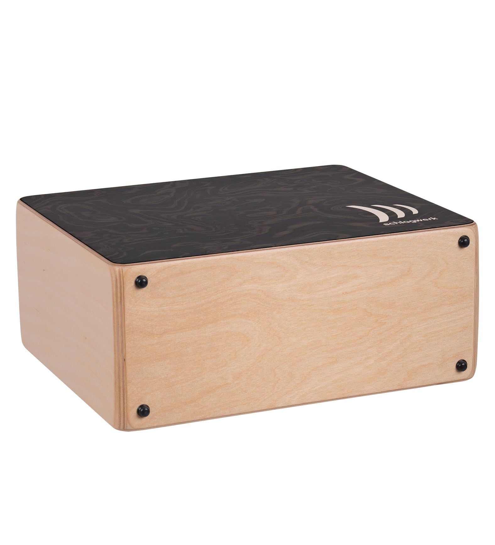 Schlagwerk DC400 Bass Cajonito – Mini Cajon aus Holz mit extra Tiefgang – Beidseitig bespielbare Reisecajon mit integriertem Dämpfungspad & Wah-Wah-Effekt – Kompakte Percussion Handtrommel