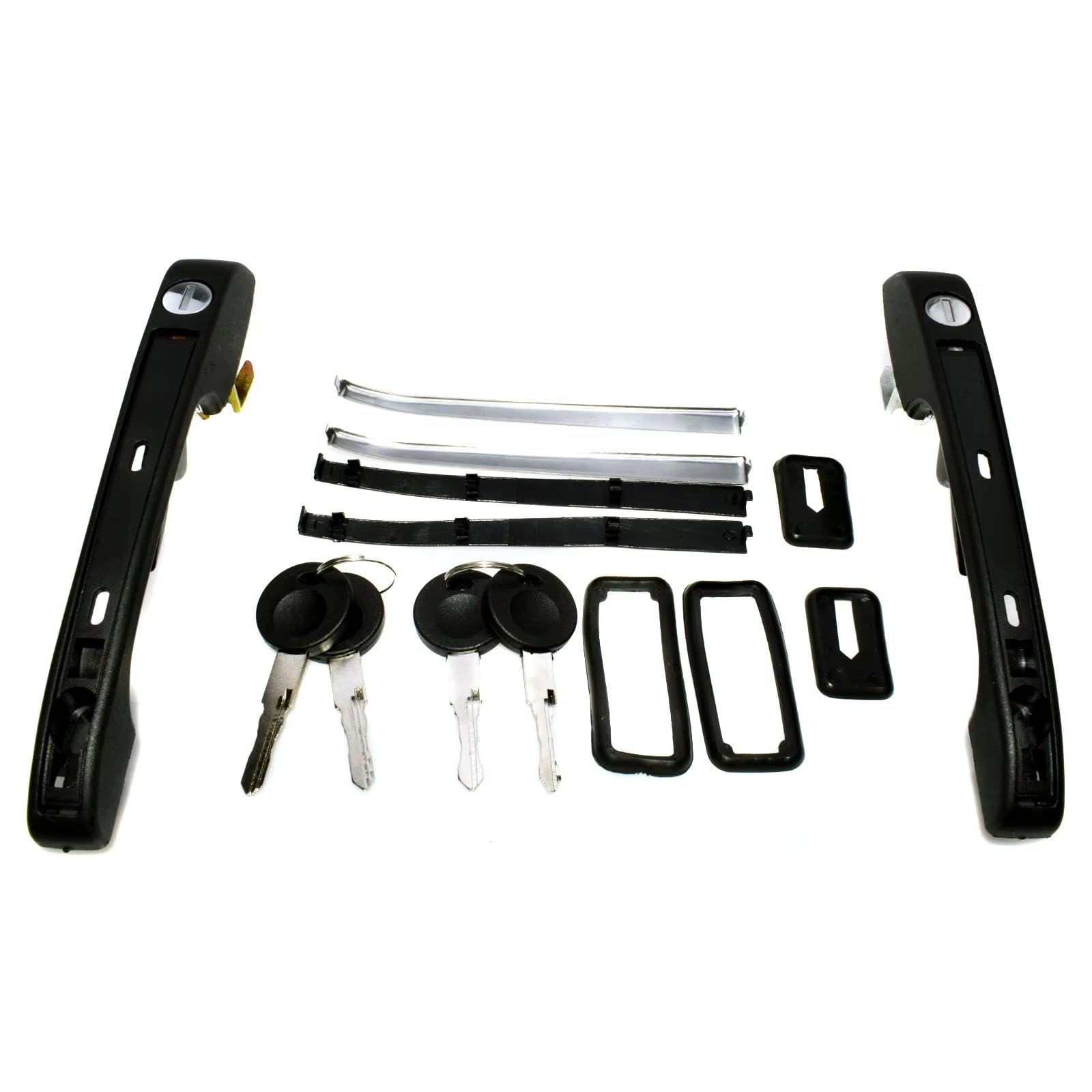 Qjahxkf Front Pair Replacement Exterior Door Handles Exterior Outside Door Handles 191837205A 191837206A For Vw For Golf For Jetta For Quantum For Rabbit For Scirocco Outer Handle(Front Pair)