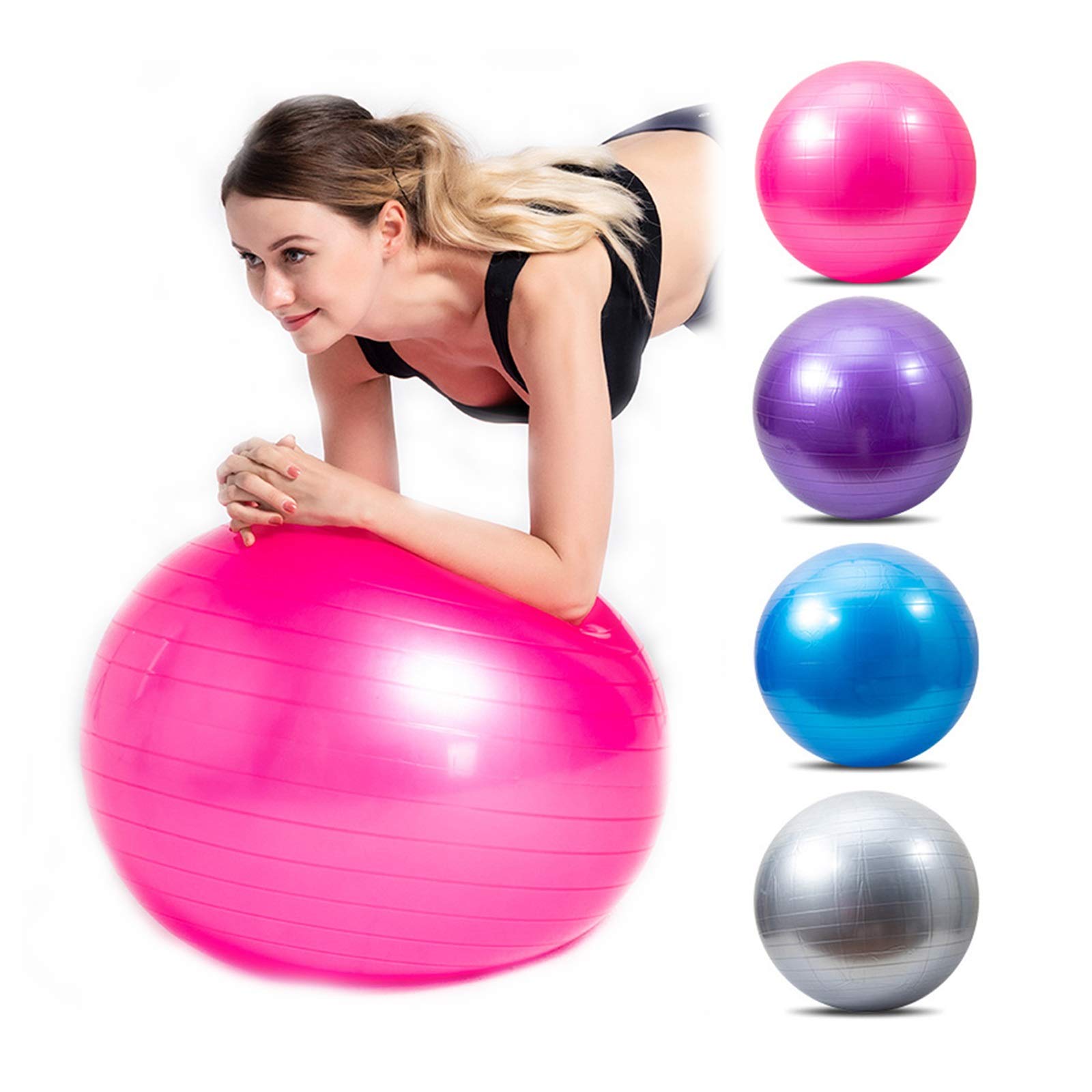 Fit Balls, Palla Fitness, Palla Pilates Palla da Ginnastica Ritmica, Palla Yoga Grande Fisioterapia, Antiscivolo Anti Burst, per Palestra ed Esercizi Fitness a Casa