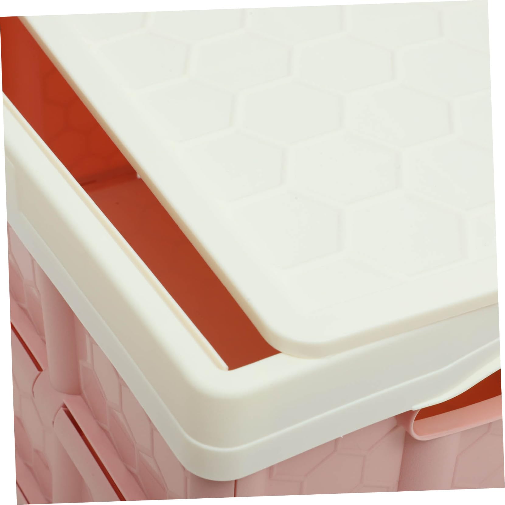 DOITOOL Boîte de Rangement et Couvercle 30l Rose avec Roues Pliable
