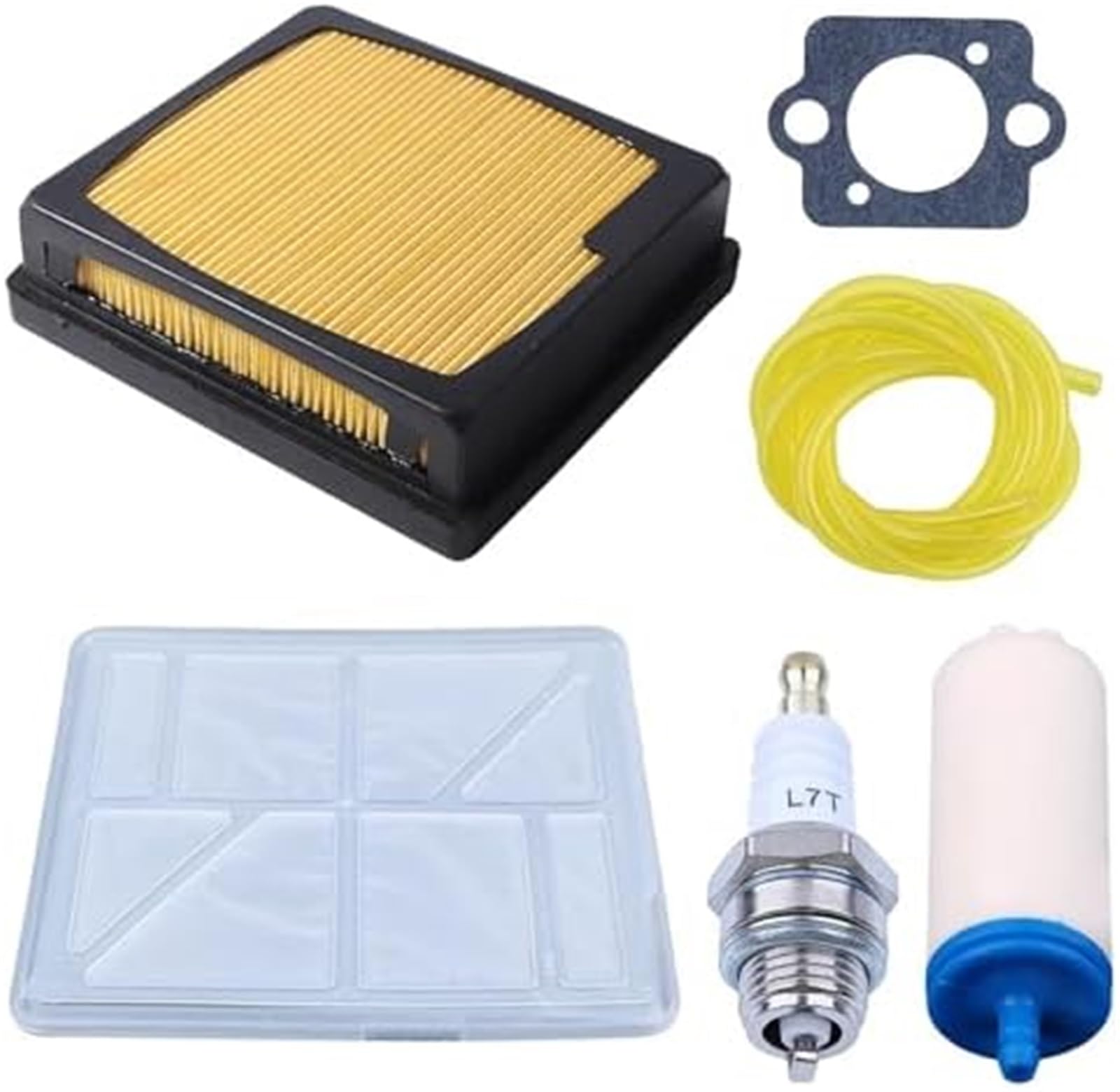 Filtro de aire for sierra corte concreto Husqvarna K750. Kit puesta a punto con filtro combustible y bujía repuesto (544181602) Kit de afinación del filtro de aire del motor de j