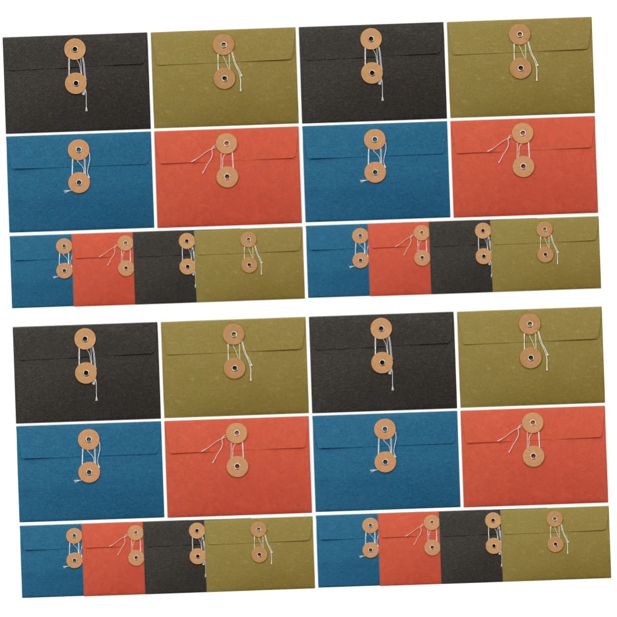 TEHAUX Lot De 4 Pochettes En Papier Multifonctions Pour Courrier De Rangement Pour Dossiers D'étudiants Utilisation Bureau 8 Pièces X 4