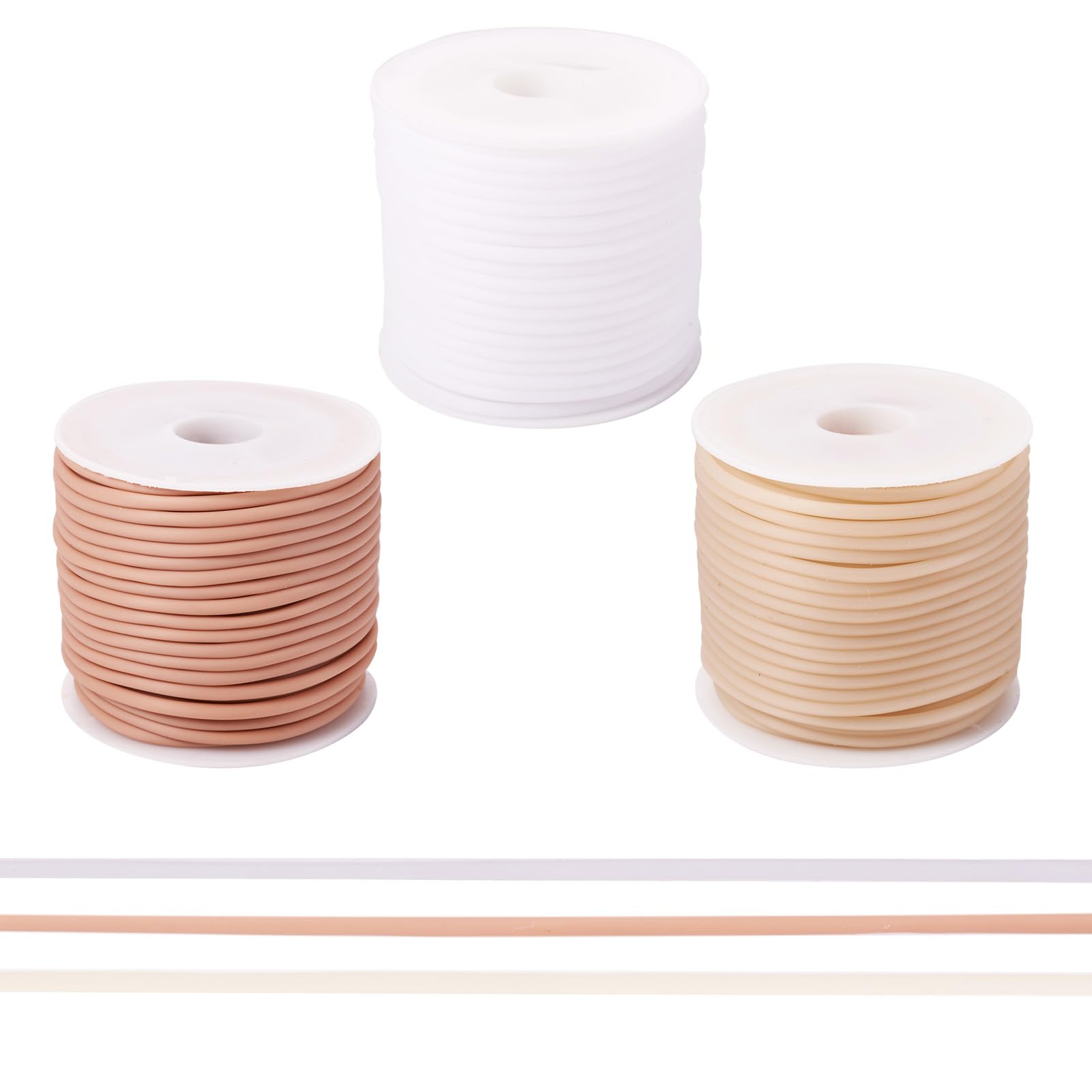 Bestewelry 30 m Hollow Pipe Tubuing Rubber Cord 2 mm Hollow Pipe Rubber Tube Cord for Knitting Bracelet Jewelry Making DIY Crafts