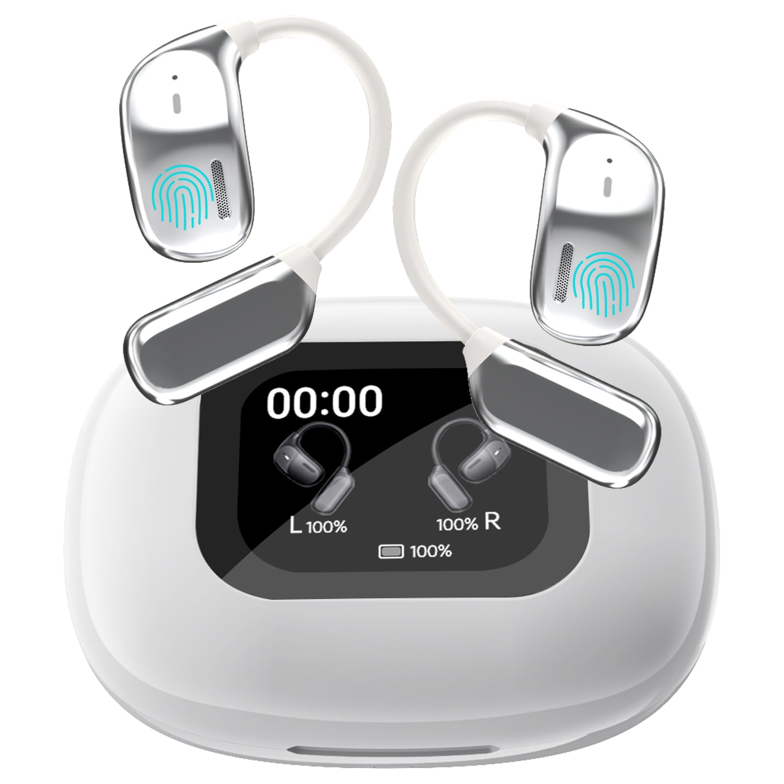 Ai Translation Earbuds Real Time, Language Translator Earbuds Support 150 Languages & Accents, LCD Touch Screen Translation Earbuds One-Year Free