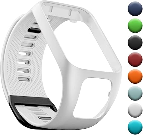 YHC Cinturino in Silicone per Tomtom Runner 3 2 Spark 3 Golfer 2  Braccialetto Compatibile con Tom Tom Adventurer (06-Bianca) : Amazon.it:  Elettronica