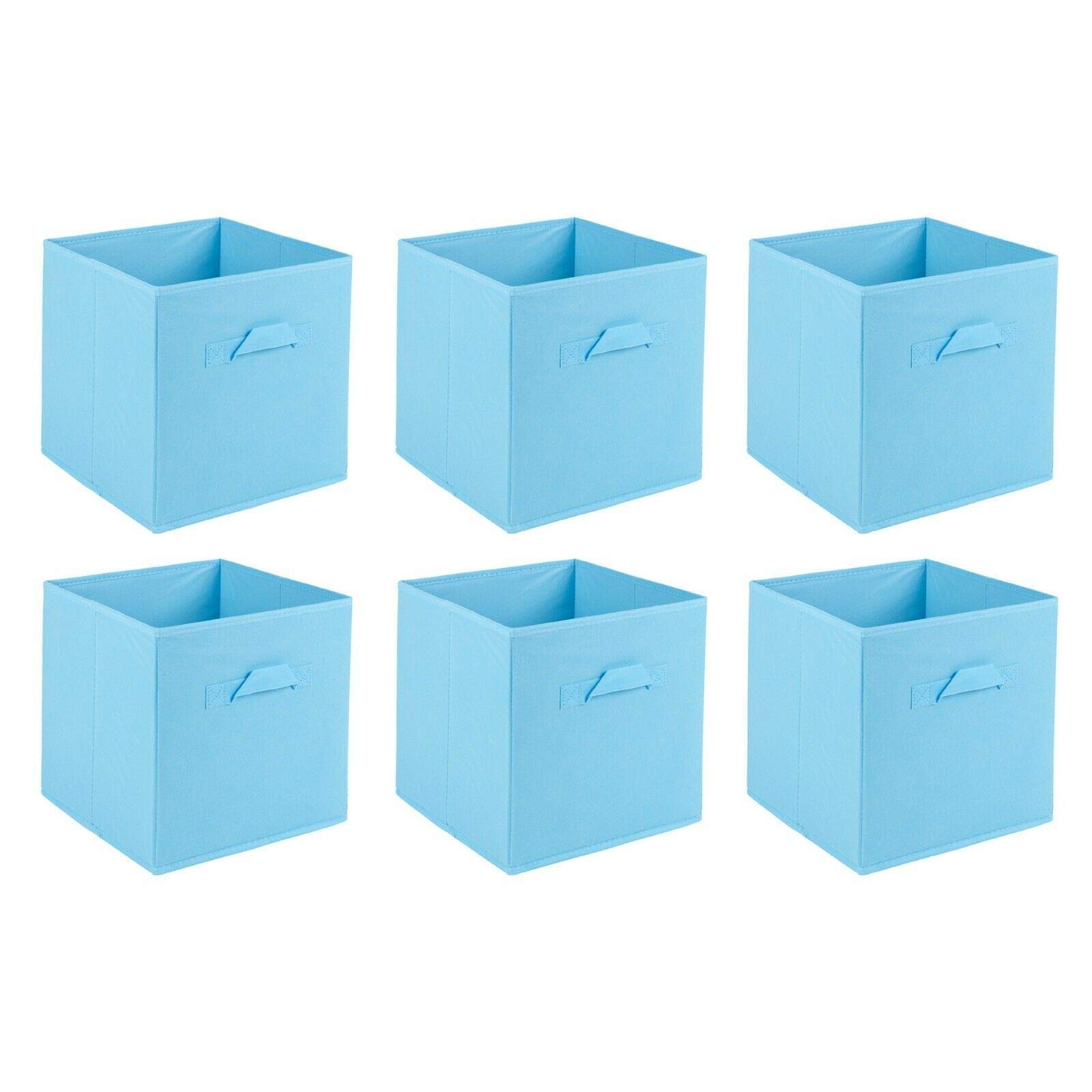 URBNLIVING Set of 6 Non-Woven Fabric Organiser Storage Boxes