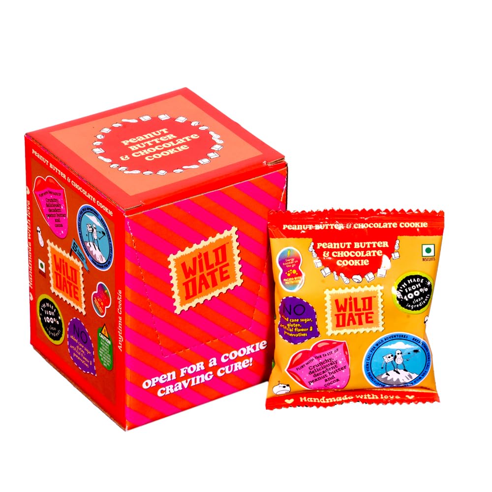 Peanut Butter & Chocolate Cookie | Guilt-Free with Water Chestnut Flour | High in Plant-Protein| Gluten-Free Snacking | No Added Cane Sugar, No Preservatives