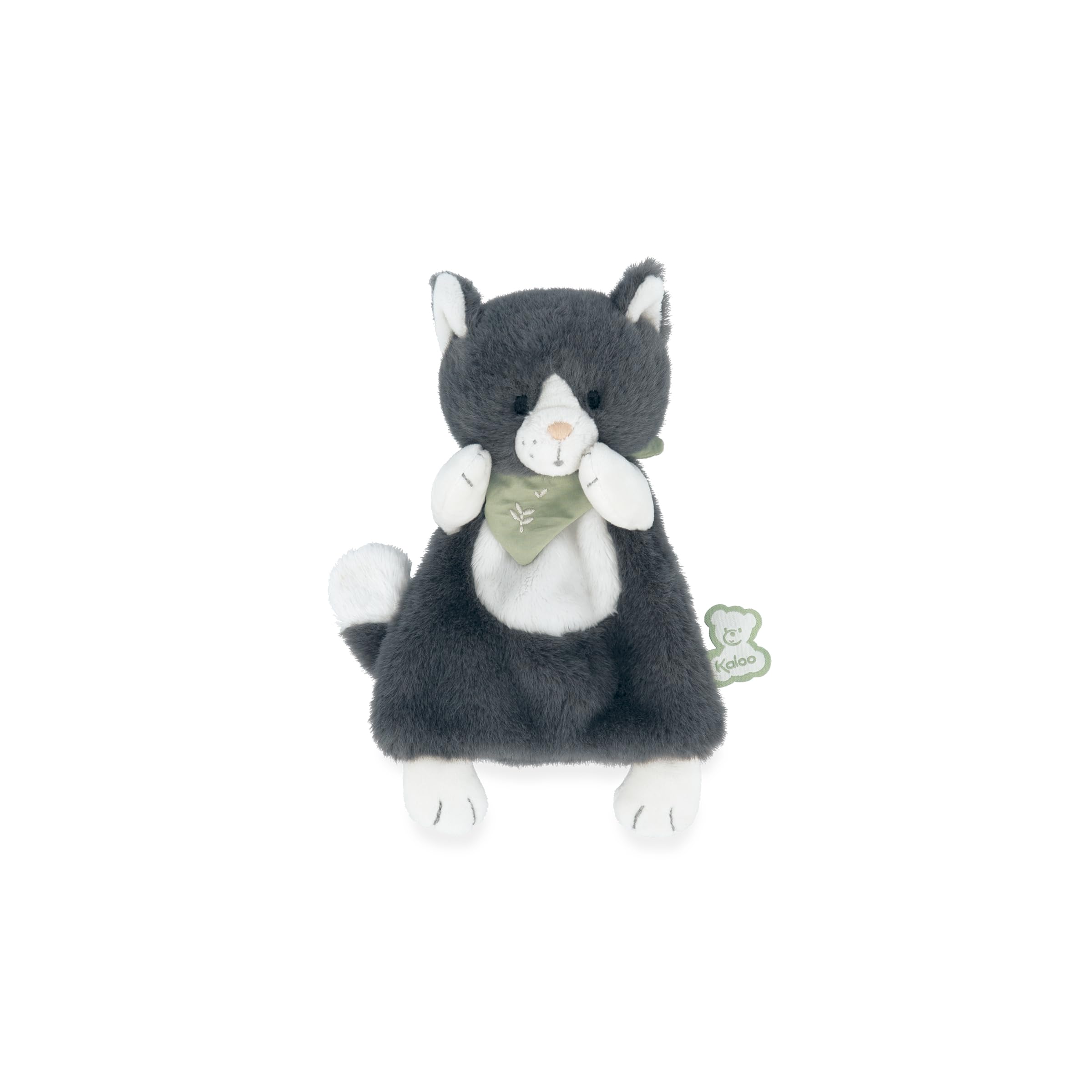 Kaloo, Les Amis, Chamallow The Cat Comforter 18 cm, Grey, Ultra-Soft Material, 0 Months +, K224008 - Image 2