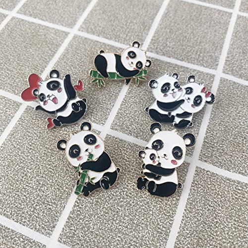 Image of Panda Cute Oil Dripping Panda Brooch Outdoors Lapel Pins Badge Brooch Pins (Bro000001)