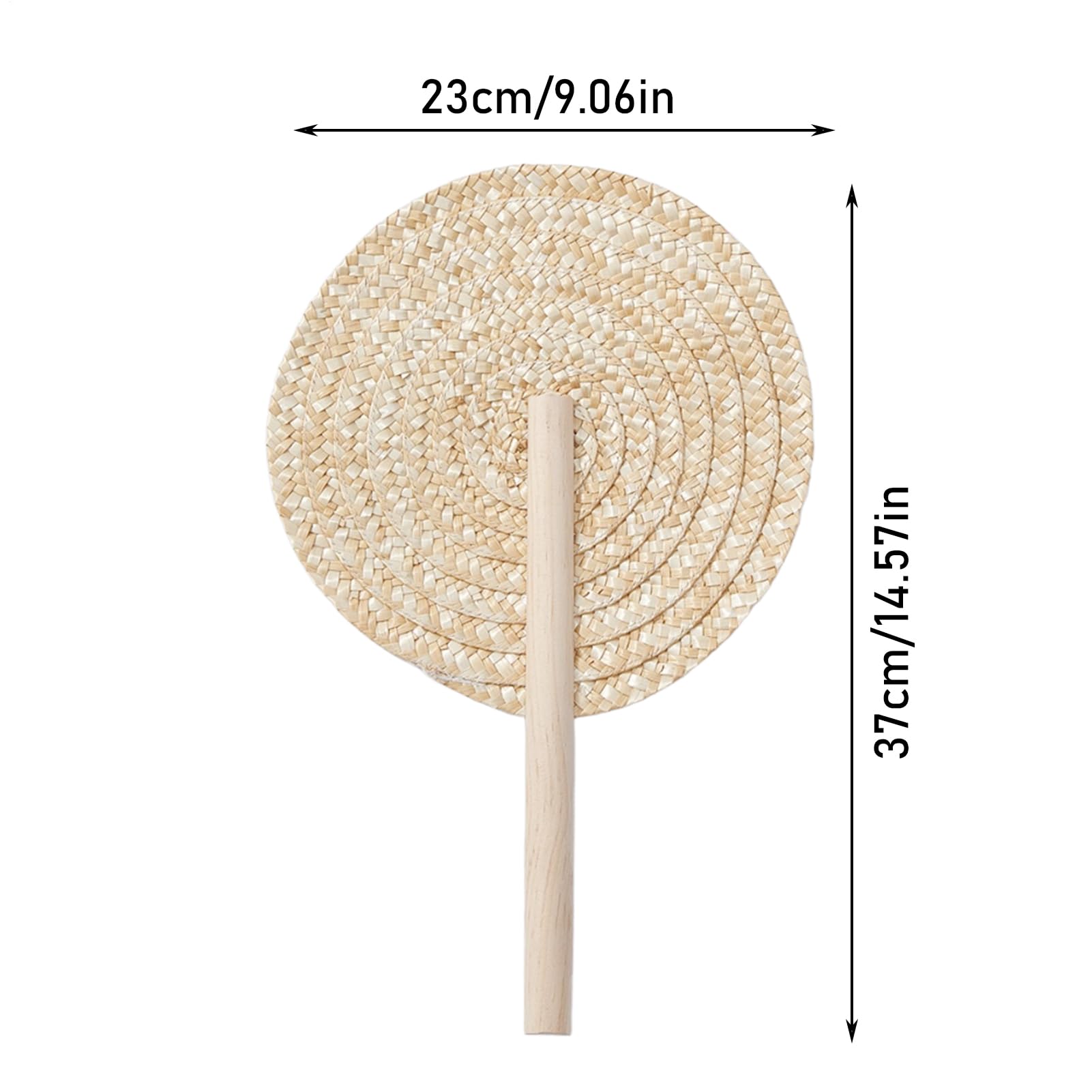 Generisch Wachlarze z liści palmowych, 6 sztuk przenośnych wachlarzy weselnych Raffia, styl boho, naturalne prezenty ślubne, rustykalna dekoracja mieszkania, na święta, urodziny, uroczystości, do domu