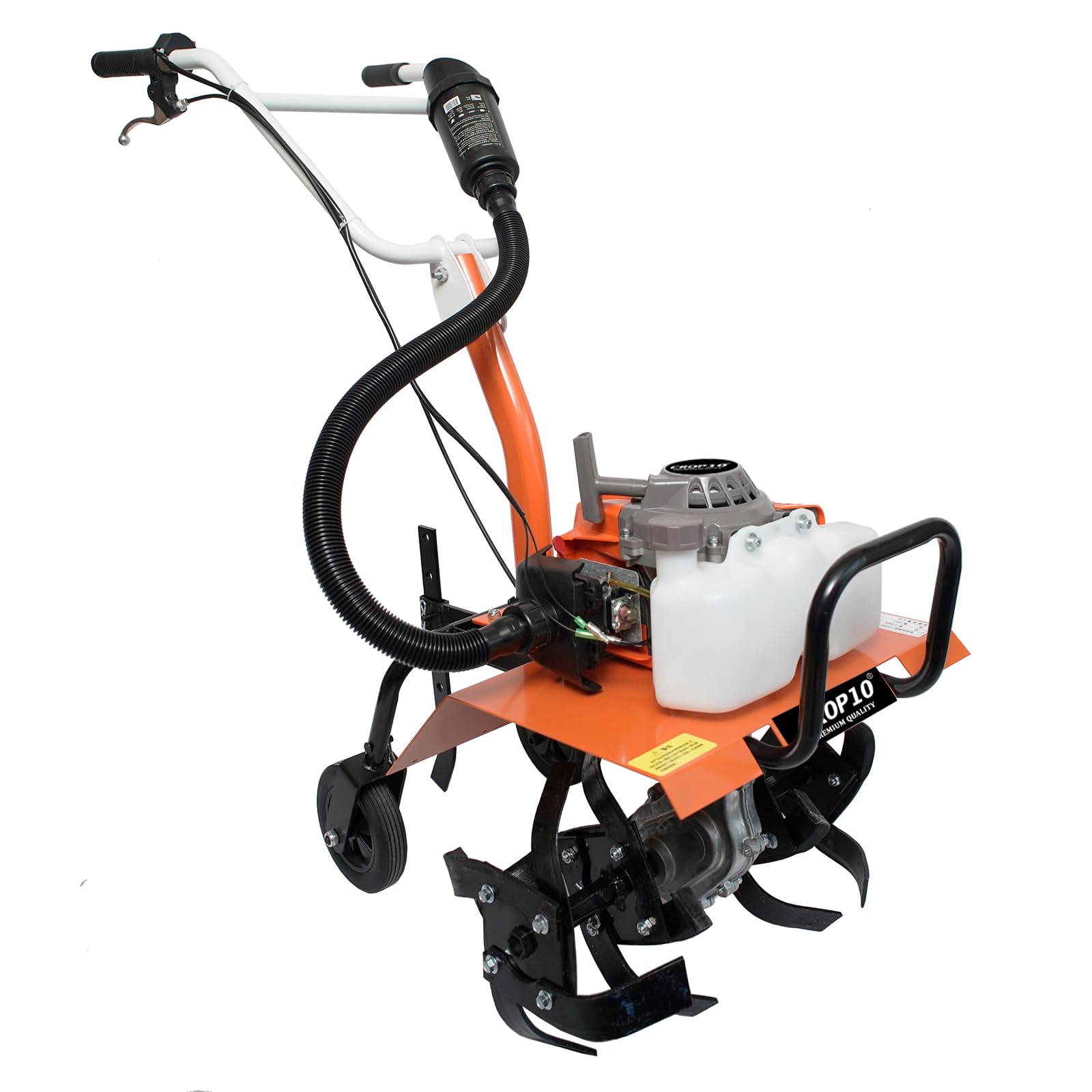 63CC Tiller 3HP Heavy Duty Powerful 2 Stroke Petrol Engine with High Carbon Steel Blades, Cultivator, Mini Rotavator, Weeder | Width 45CM, Depth 10CM | Ideal for All Types of Agriculture Crops-image-32