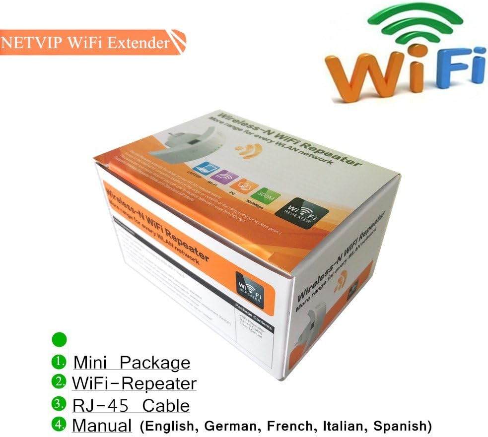 WiFi Extender Long Range Repeater 300Mbps Router Wireless Access Point Signal Amplifier Booster Complies with 802.11n/g/b with WPS Button,Extends WiFi to Smart Home & Alexa Devices