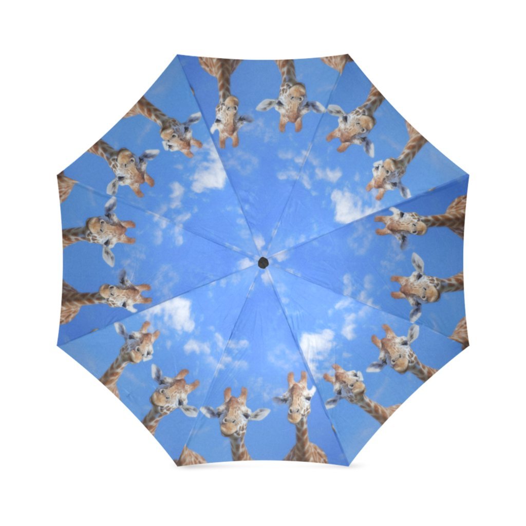 ArtsbabaGiraffe Umbrella Compact Foldable Umbrella Rain Umbrella Sun UV Protection Umbrella Travel Umbrella