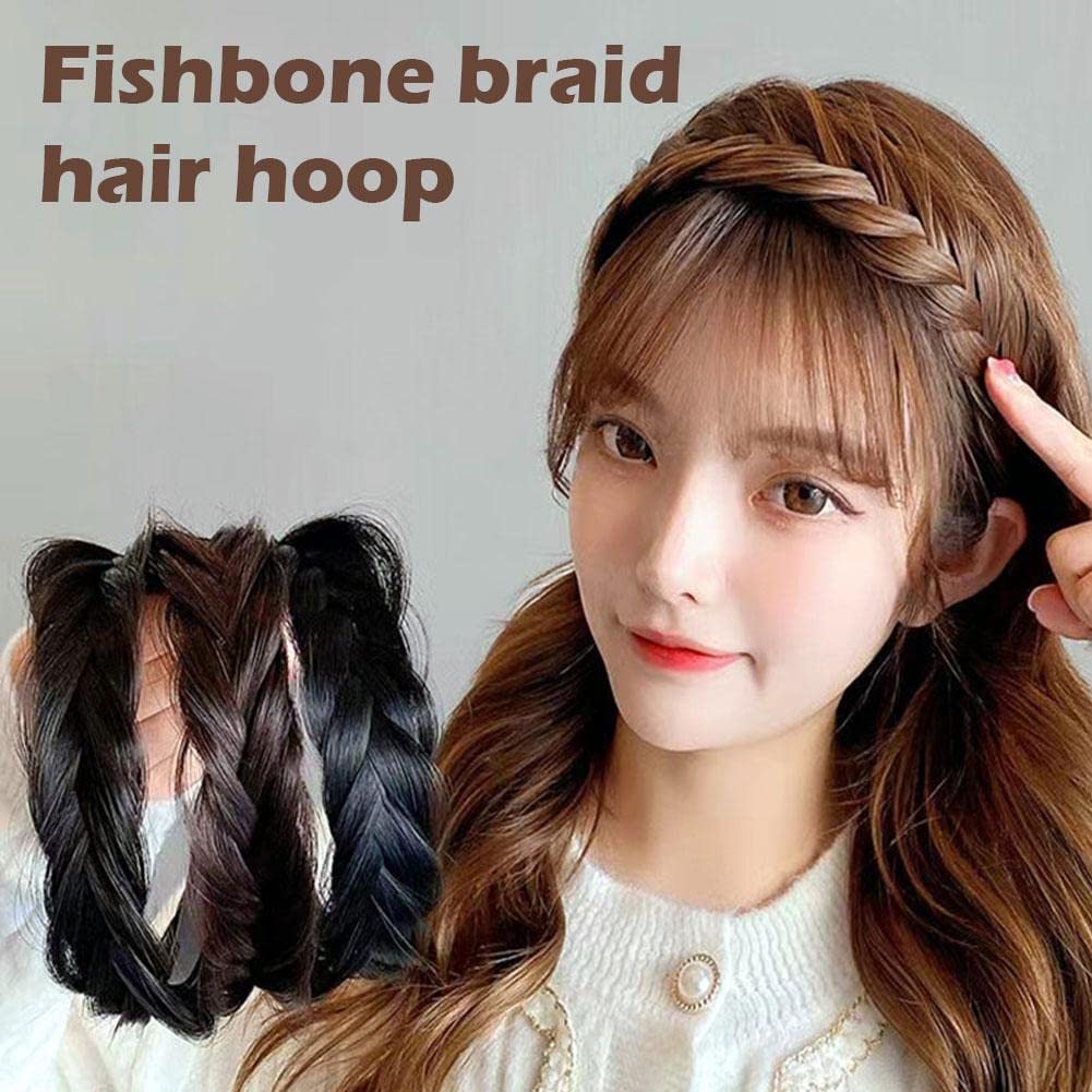 Fascia Per Capelli Donna Con Treccia E Forcina, Marrone, Regolabile, Accessorio Per Matrimonio E Oktoberfest - 3