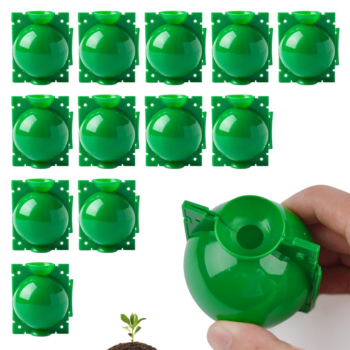 Scatola Radicamento Piante, Scatola di Innesto Delle Piante, Plant Rooting Ball, Sfere per Innesto per Piante, Scatola Coltivazione Radici Piante per Innesto da Giardino Coltivazione di Radici (Verde)