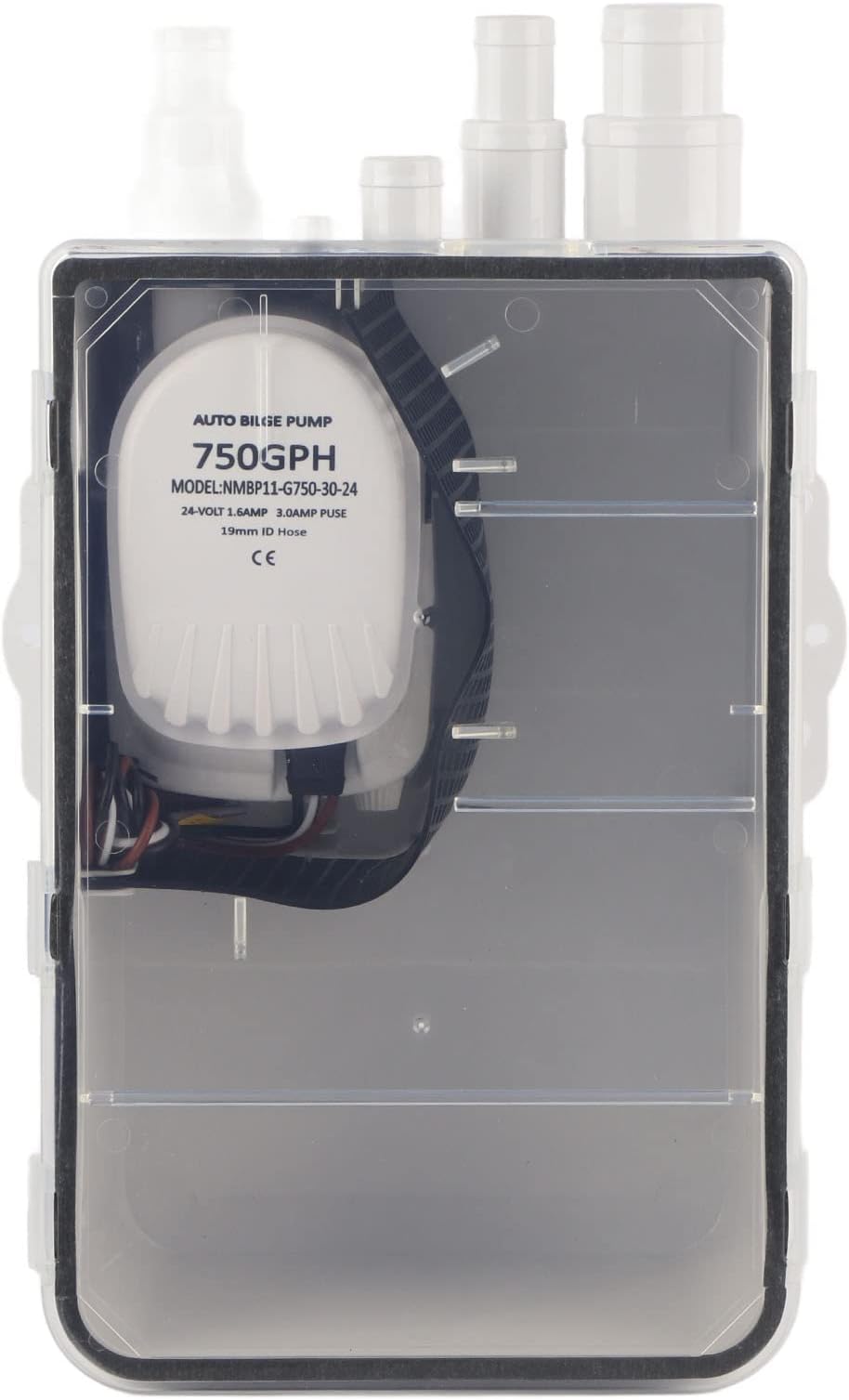 BORDSTRACT Boat Shower Sump Pump Box, DC 12V/24V 750GPH